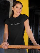 Load image into Gallery viewer, Deadlifts and Coffee Women&#39;s Black Tee